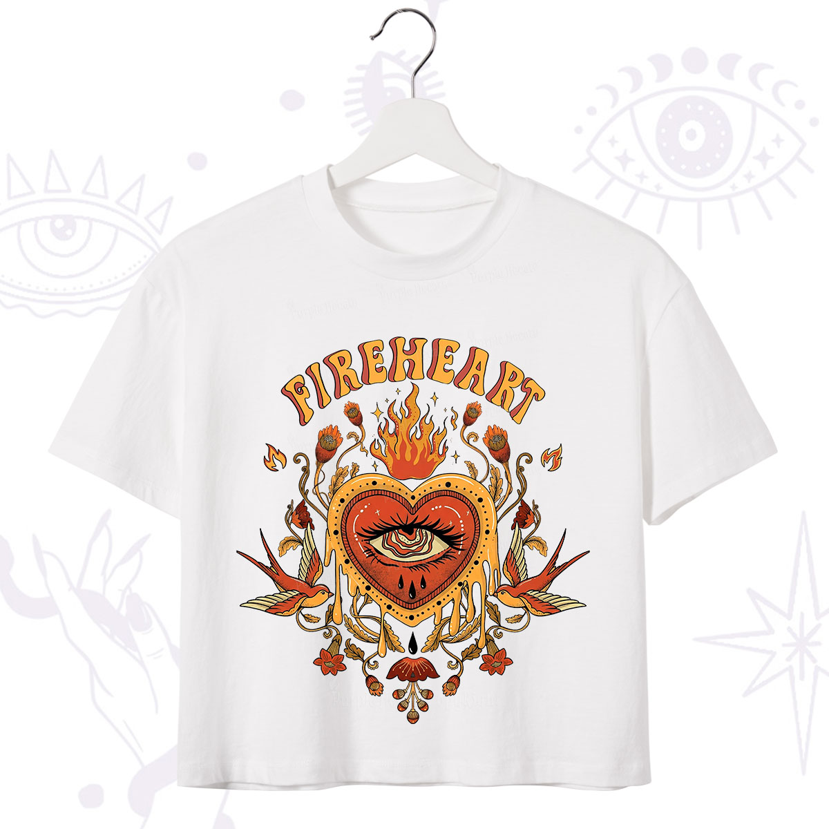 Purplehecate Fireheart Crop T-Shirt