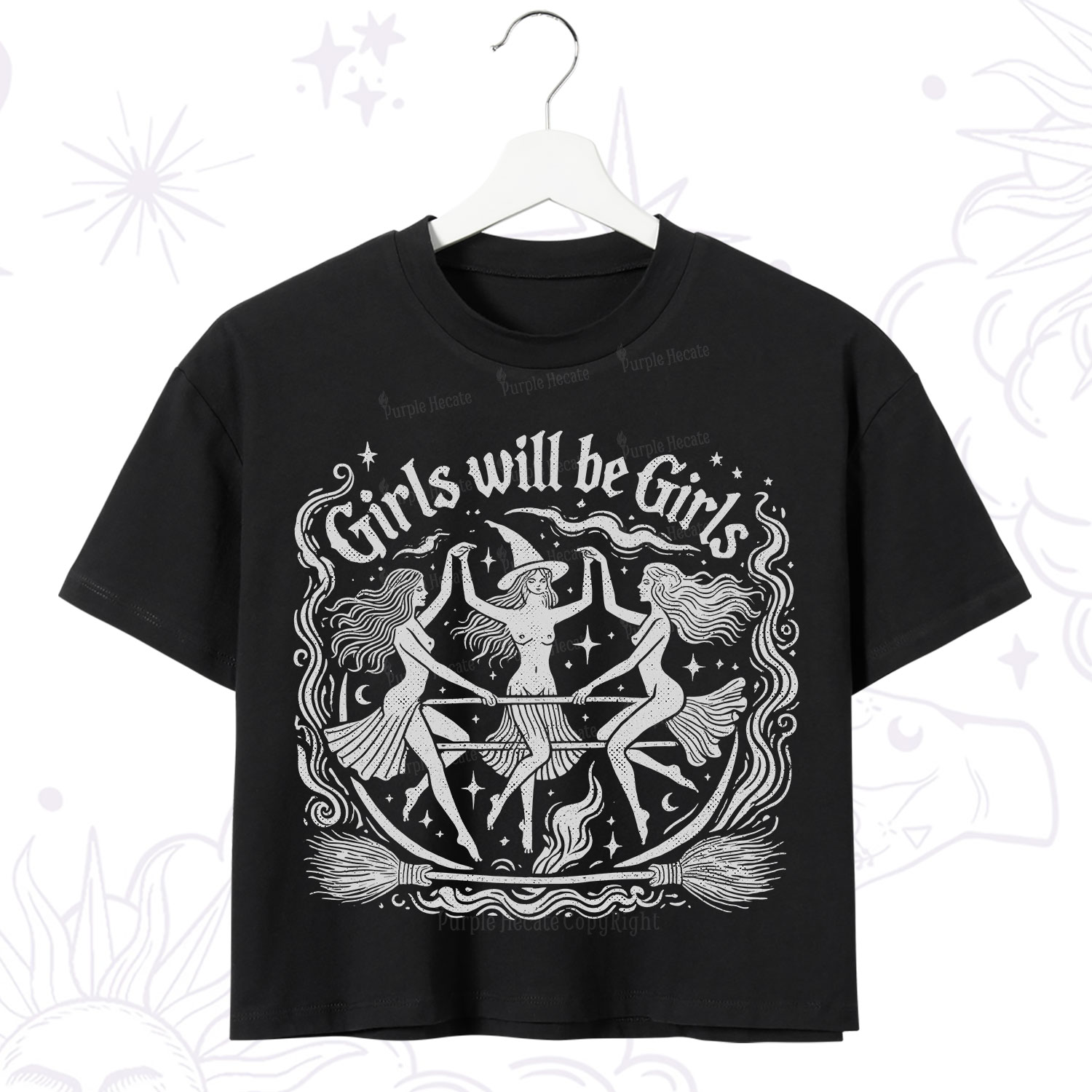Purplehecate Girls Will Be Girls Crop T-Shirt