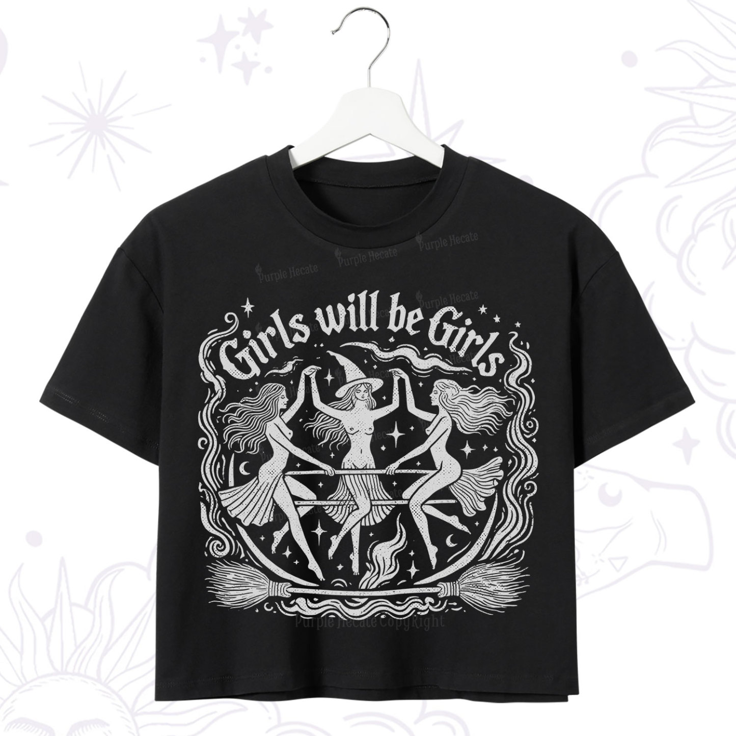 Purplehecate Girls Will Be Girls Crop T-Shirt