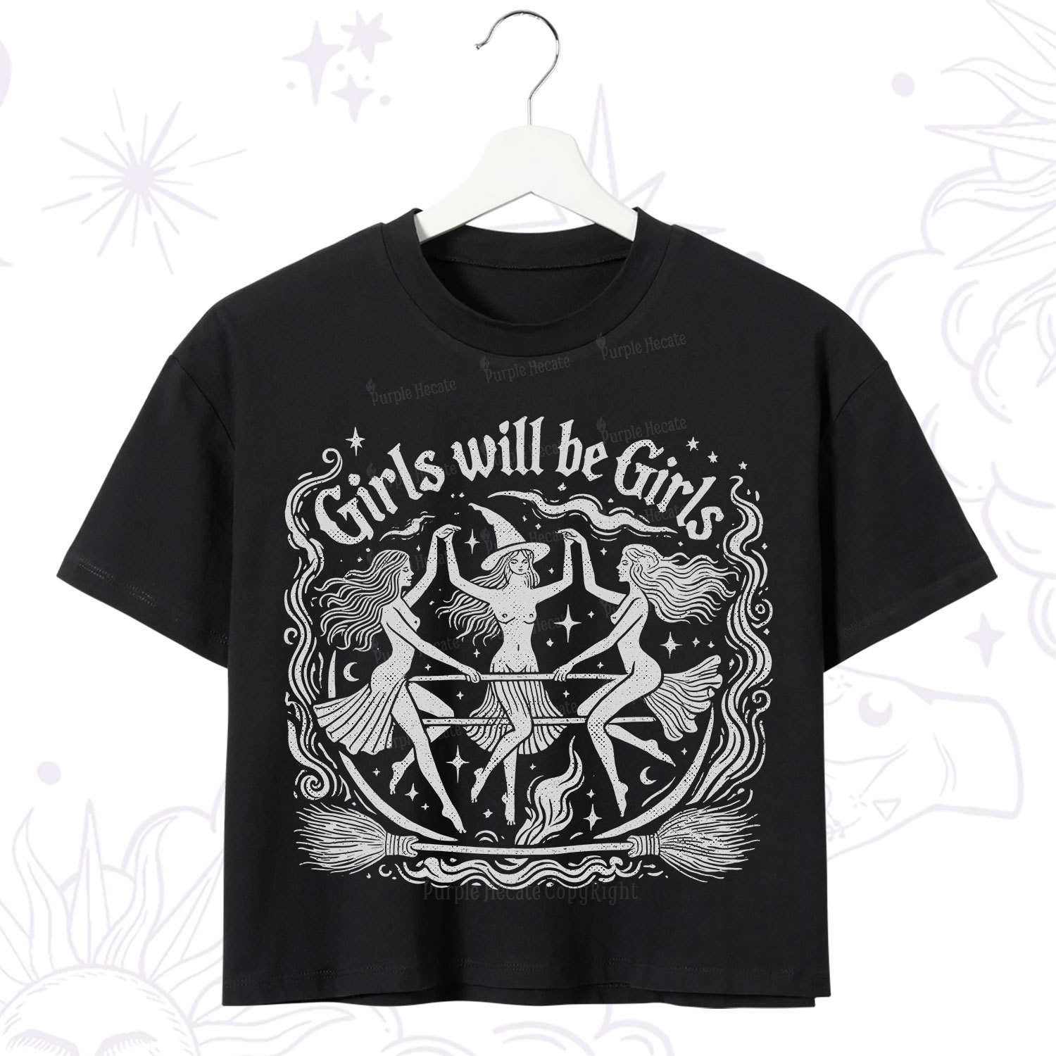 Purplehecate Girls Will Be Girls Crop T-Shirt