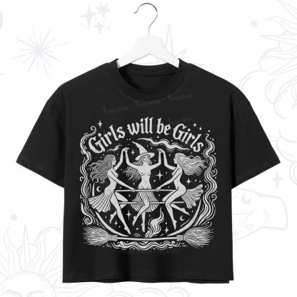 Purplehecate Girls Will Be Girls Crop T-Shirt