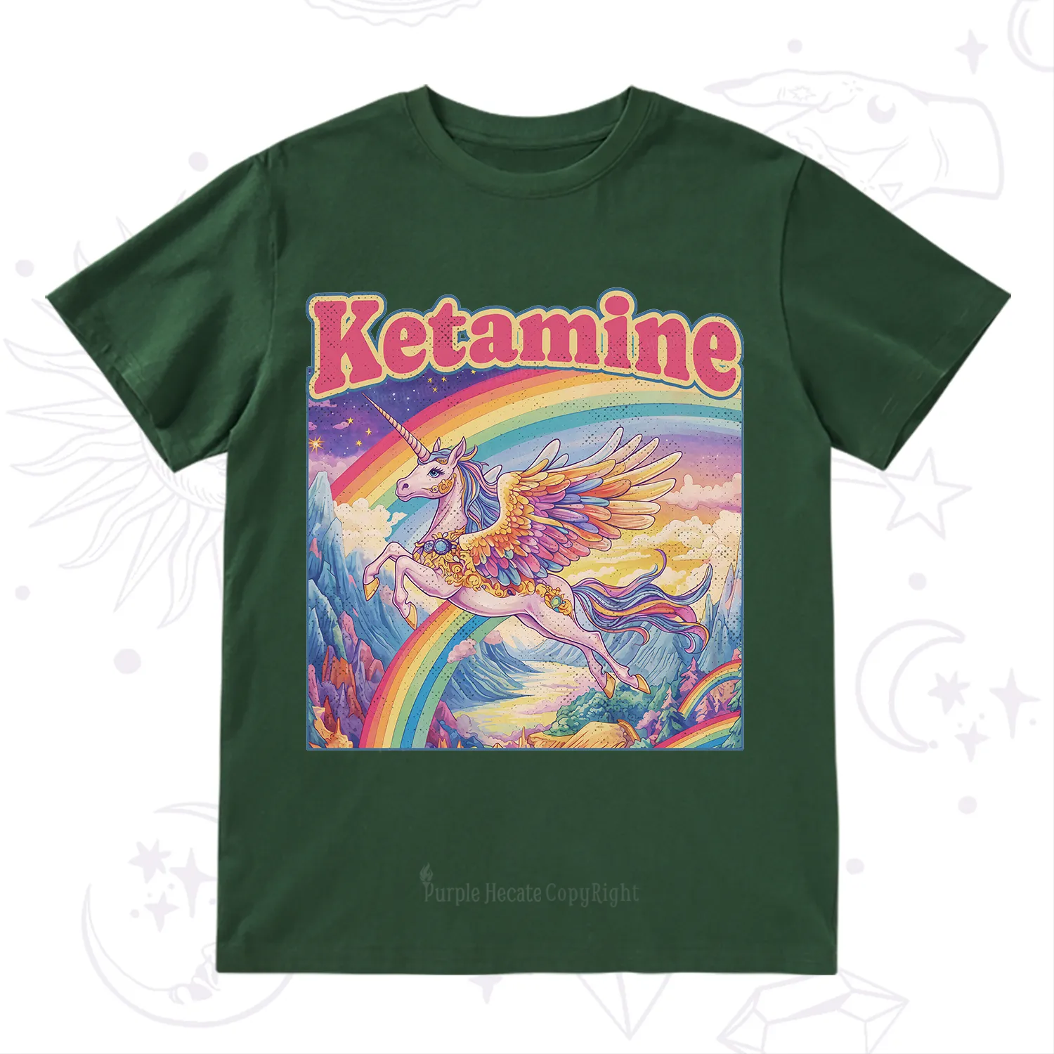 Purplehecate Ketamine Rainbow Unicorn T-Shirt