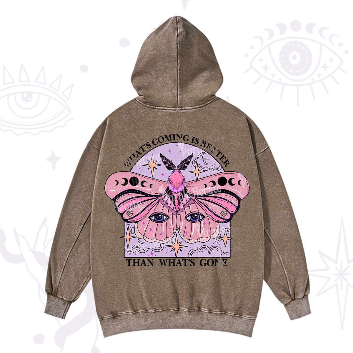 Purplehecate What's Coming Is Better Than What's Gone Washed Hoodie