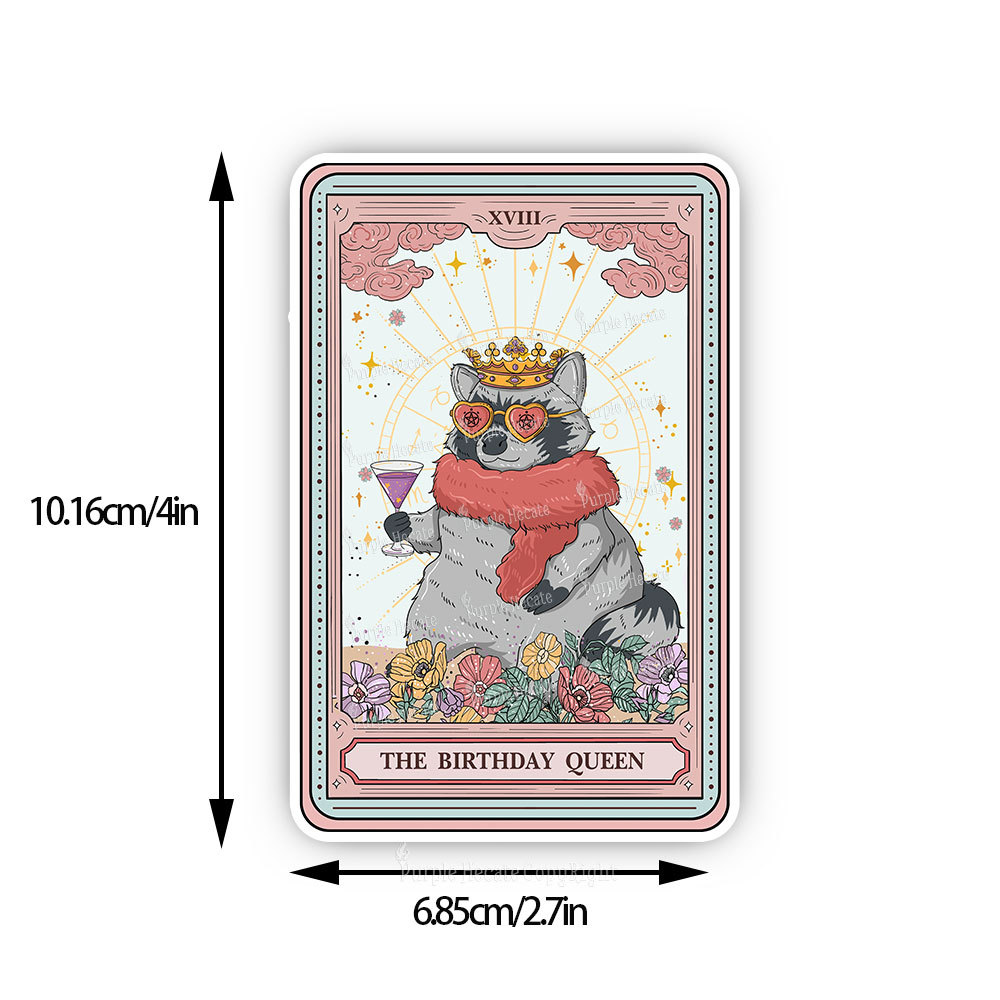 Purplehecate The Birthday Queen Tarot Sticker