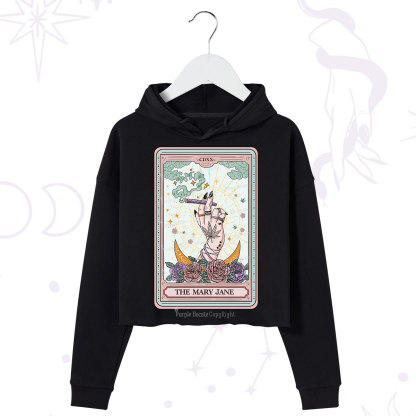 Purplehecate The Mary Jane Tarot Crop Hoodie