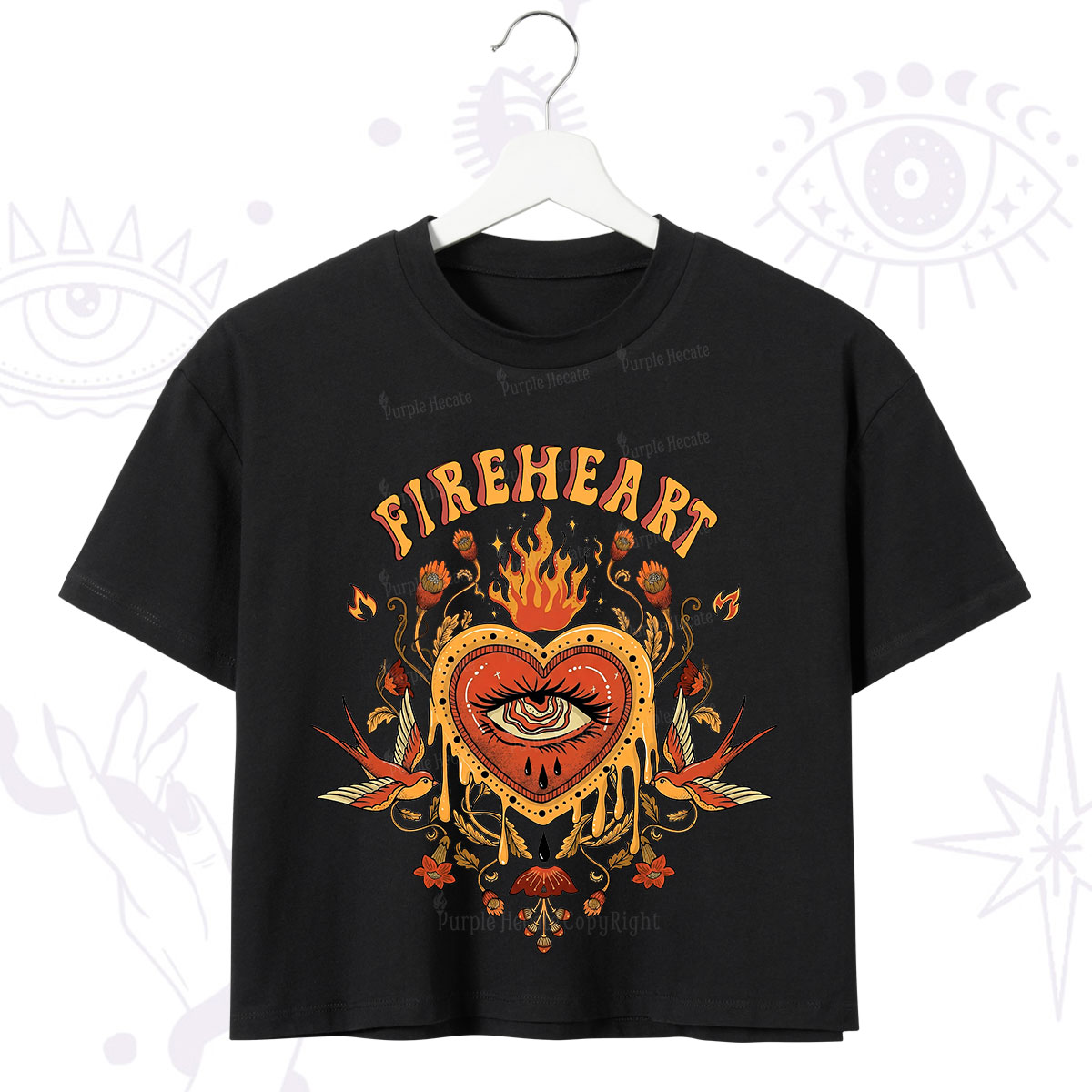 Purplehecate Fireheart Crop T-Shirt
