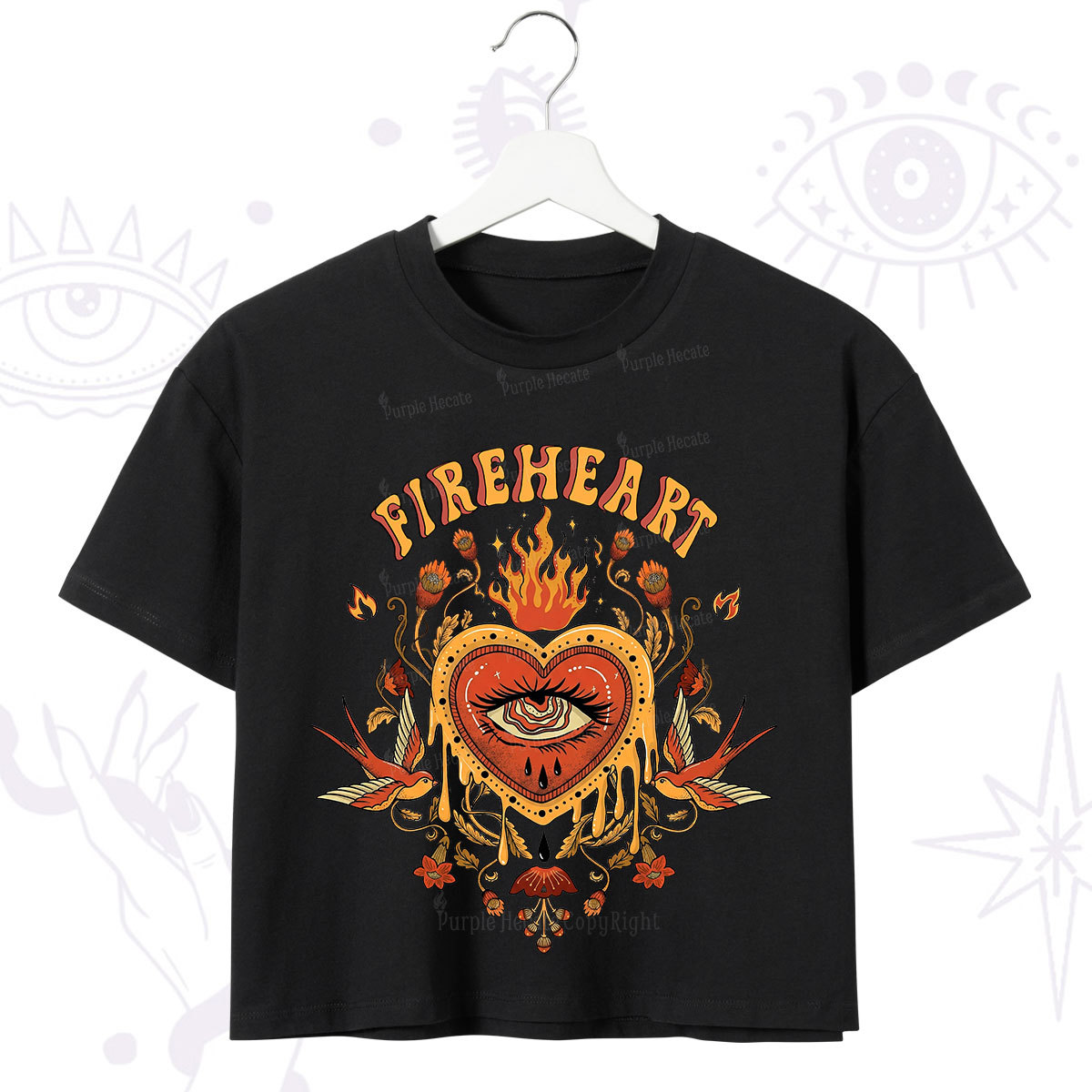 Purplehecate Fireheart Crop T-Shirt