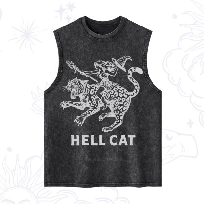 Purplehecate Hex Girl Hell Cat Washed Tank