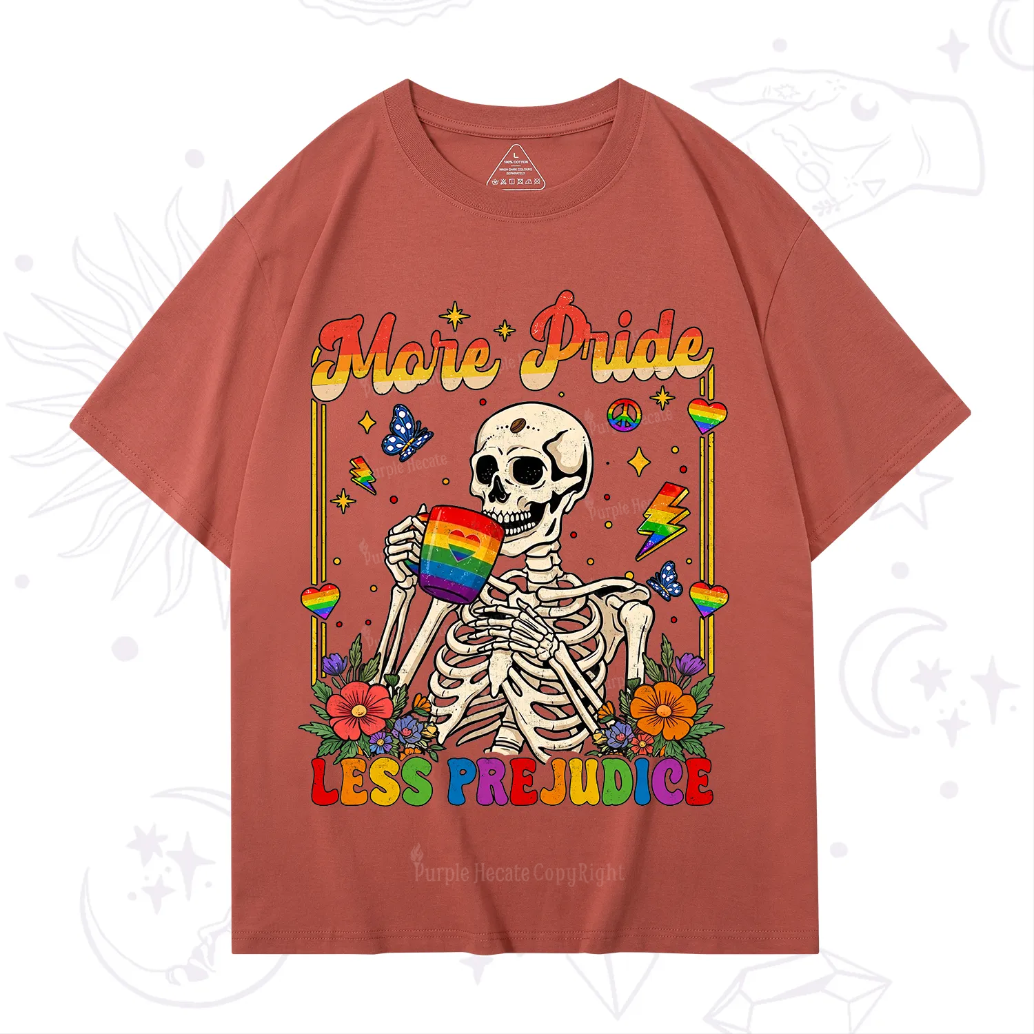 Purplehecate More Pride Less Prejudice Skeleton T-Shirt