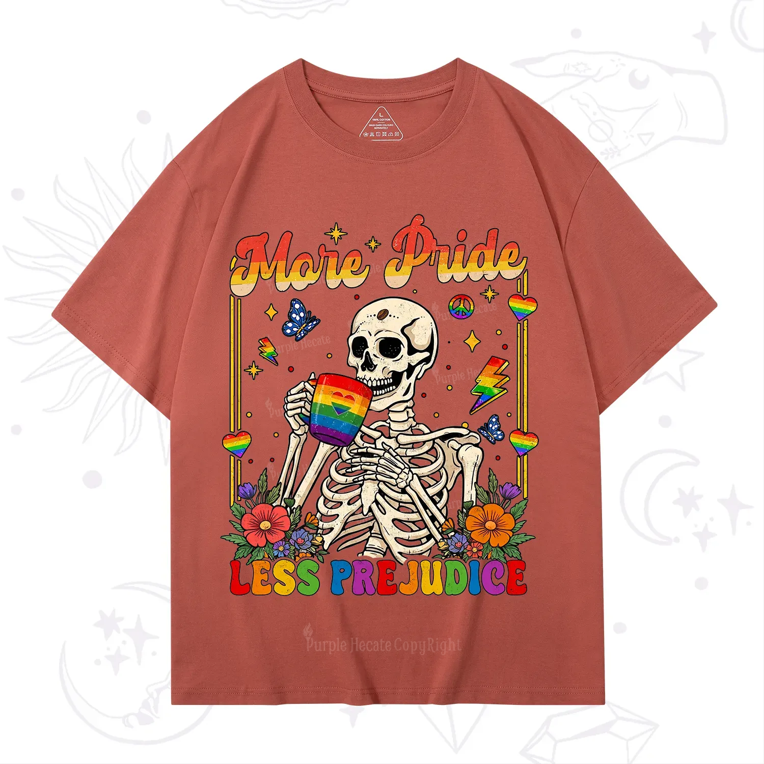 Purplehecate More Pride Less Prejudice Skeleton T-Shirt