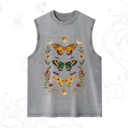Purplehecate Sun and Moon Butterfly Washed Tank