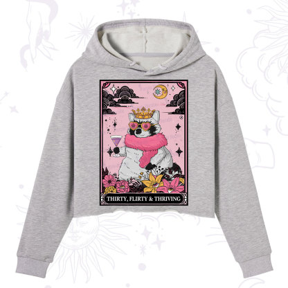 Purplehecate The Thirty Flirty Thriving Oracle Card Crop Hoodie