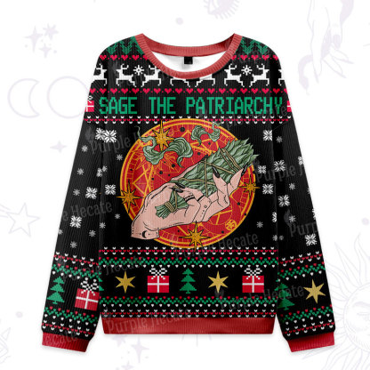 Purplehecate Sage The Patriarchy Ugly Christmas Sweatshirts
