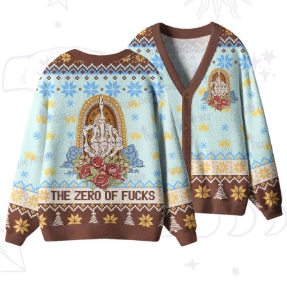 Purplehecate The Zero Of Fucks Ugly Cardigan Sweaters