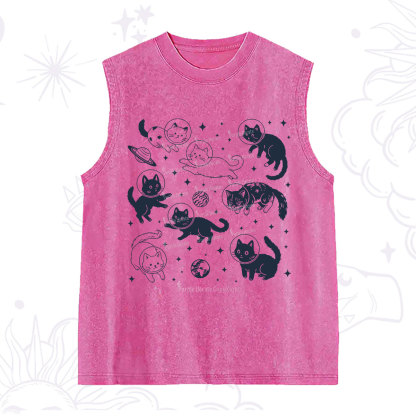 Purplehecate Cats in Space Washed Tank