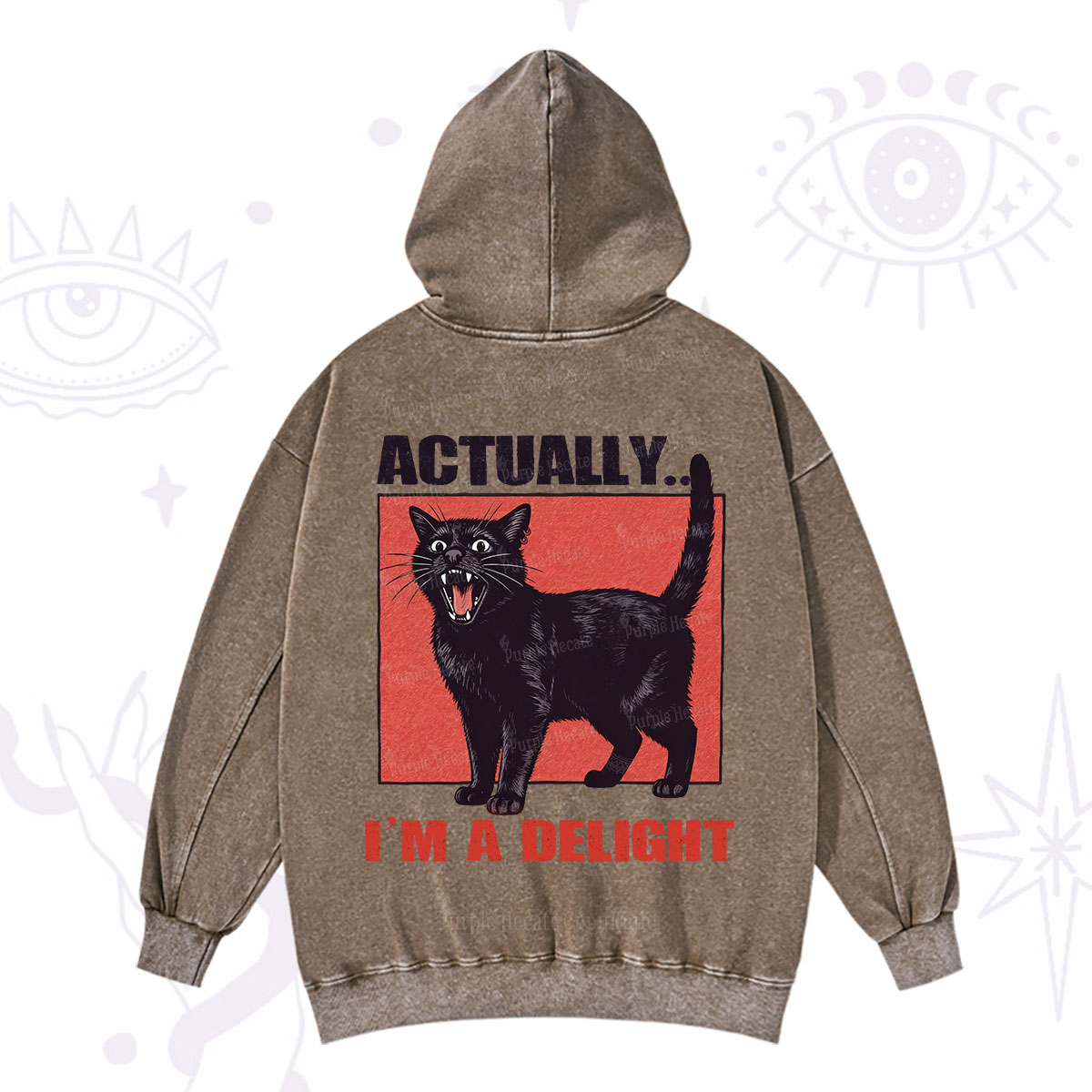 Purplehecate Actually Im a Delight Washed Hoodie