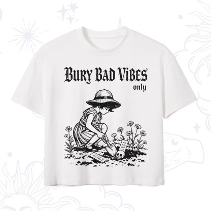 Purplehecate Bury Bad Vibes Only Crop T-Shirt