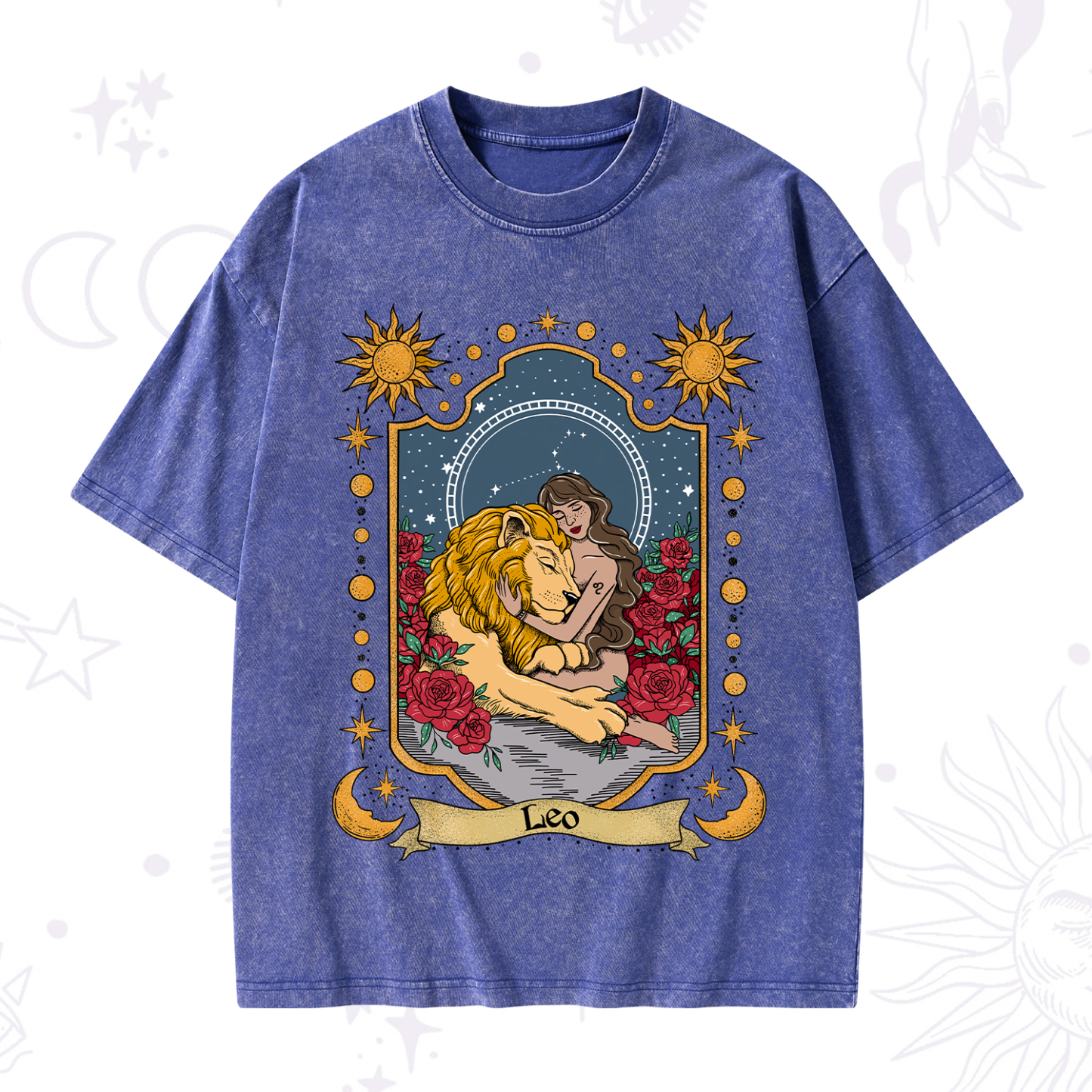 Purplehecate Leo Zodiac Washed T-Shirt