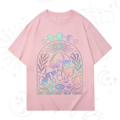 Purplehecate Moon Phases Mushroom T-Shirt