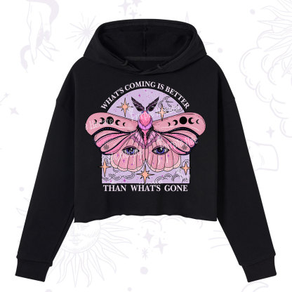 Purplehecate What's Coming Is Better Than What's Gone Crop Hoodie