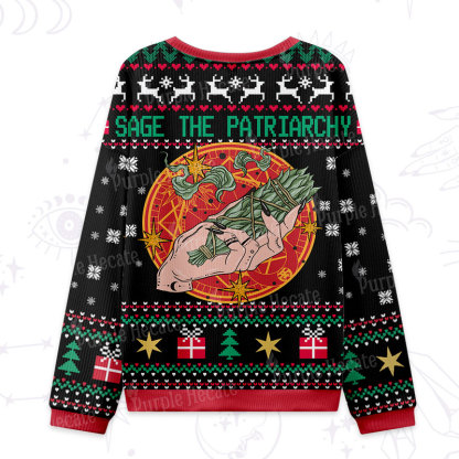 Purplehecate Sage The Patriarchy Ugly Christmas Sweatshirts