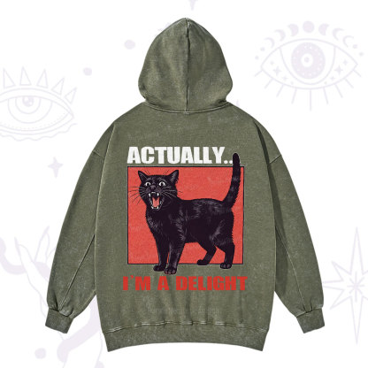 Purplehecate Actually Im a Delight Washed Hoodie