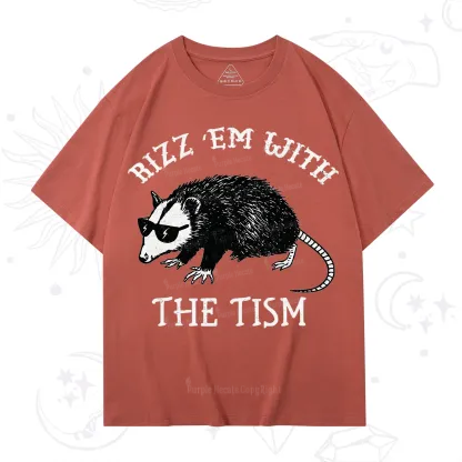 Purplehecate Rizz Em With The Tism Opossum T-Shirt