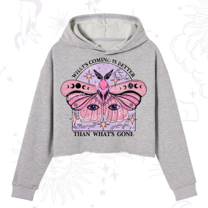 Purplehecate What's Coming Is Better Than What's Gone Crop Hoodie