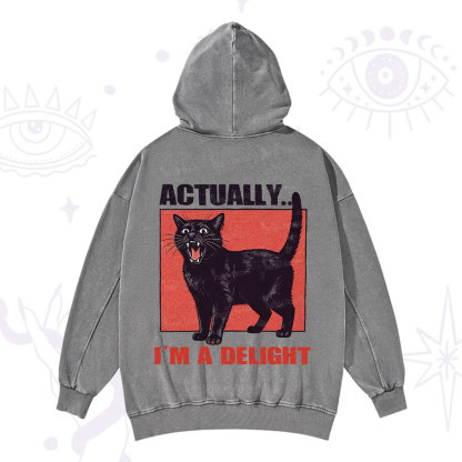 Purplehecate Actually Im a Delight Washed Hoodie