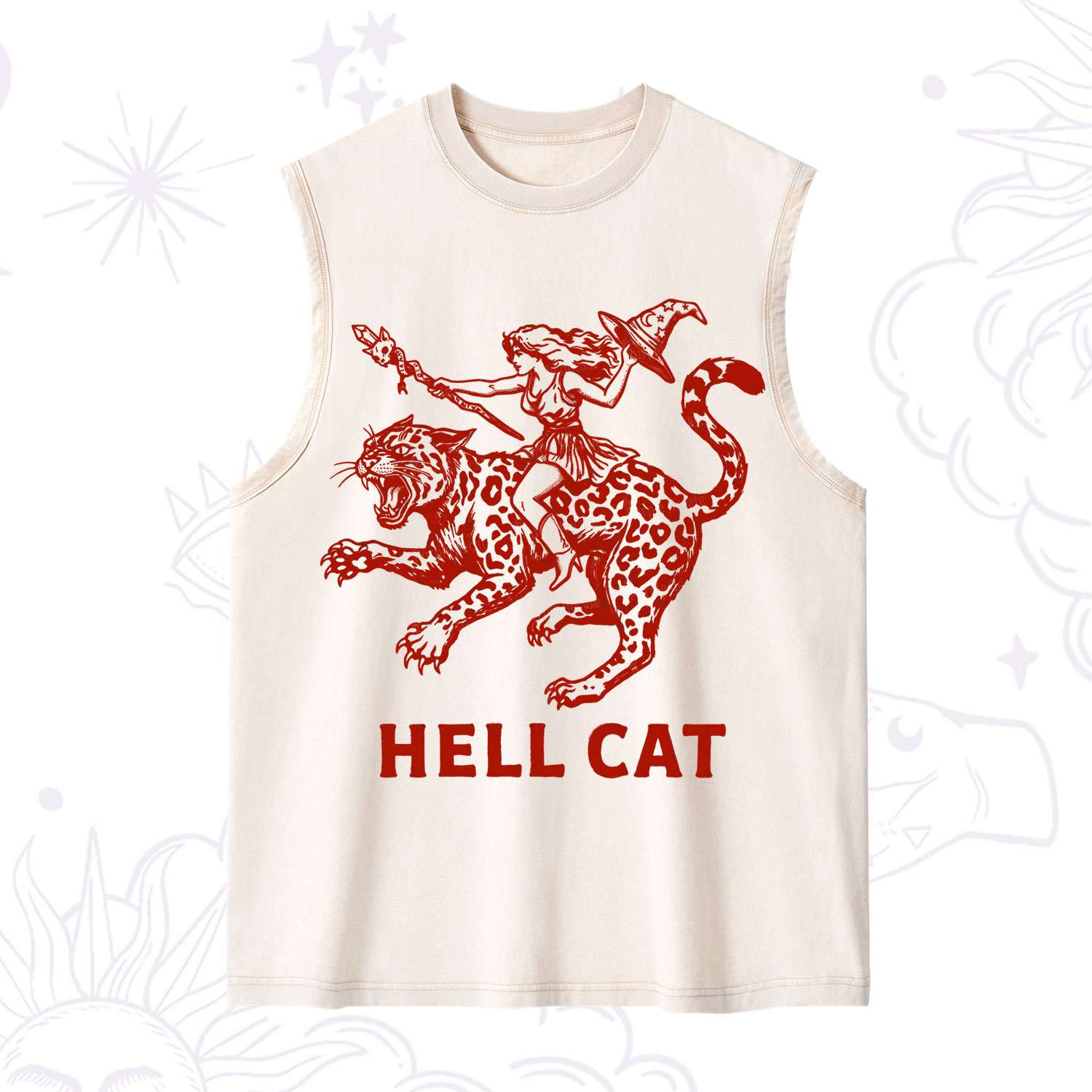 Purplehecate Hex Girl Hell Cat Washed Tank