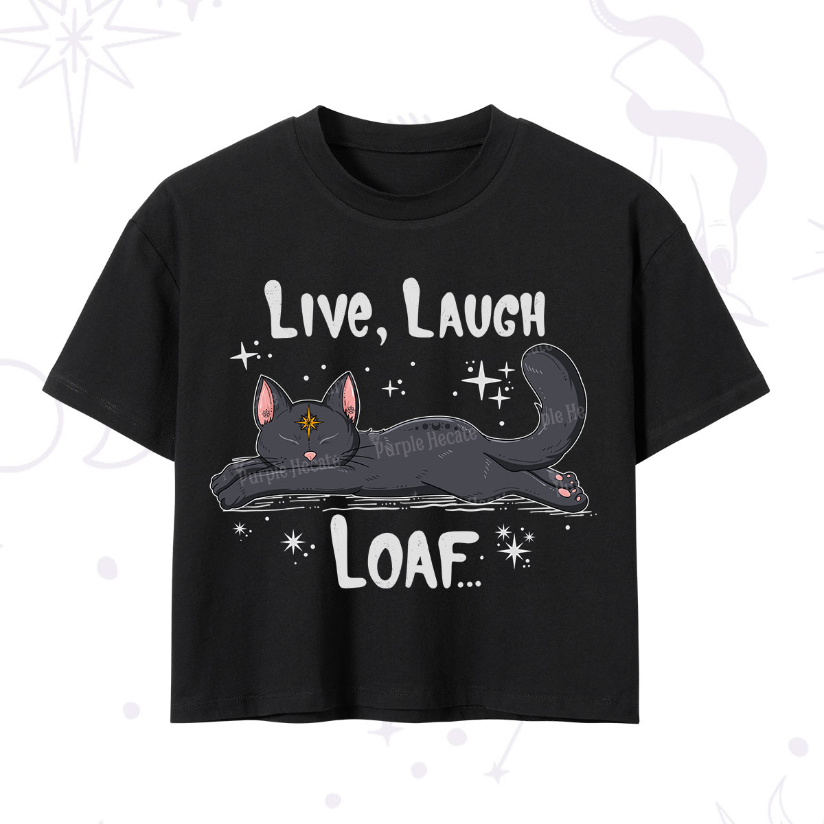 Purplehecate Live Laugh Loaf Crop T-Shirt
