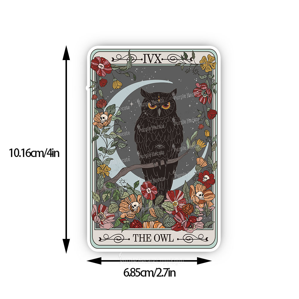 Purplehecate The Owl Tarot Sticker