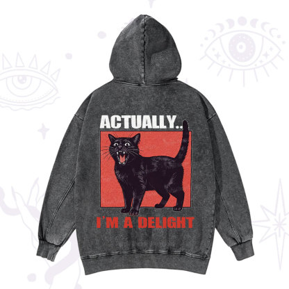 Purplehecate Actually Im a Delight Washed Hoodie