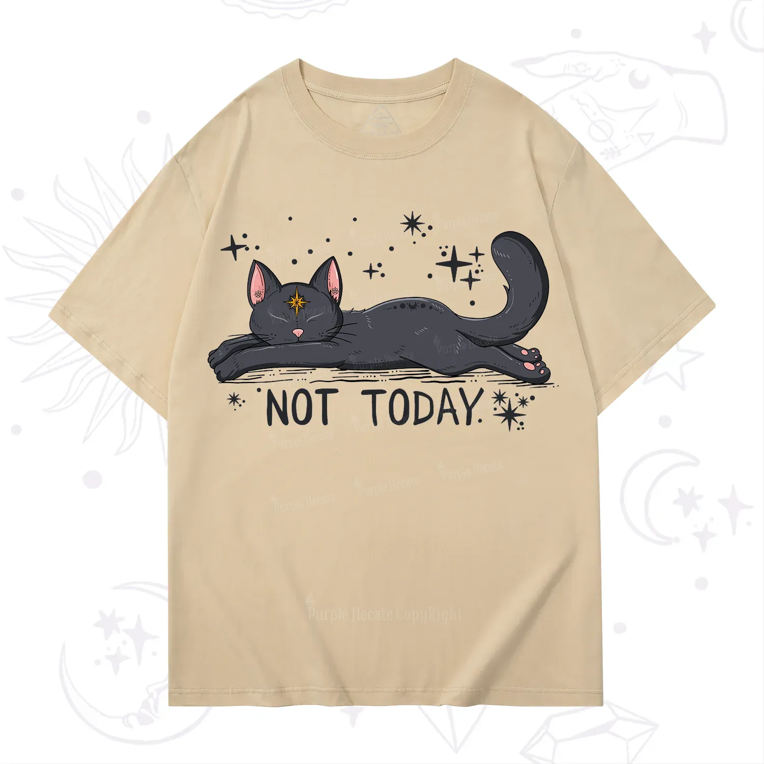 Purplehecate Not Today Cat T-Shirt