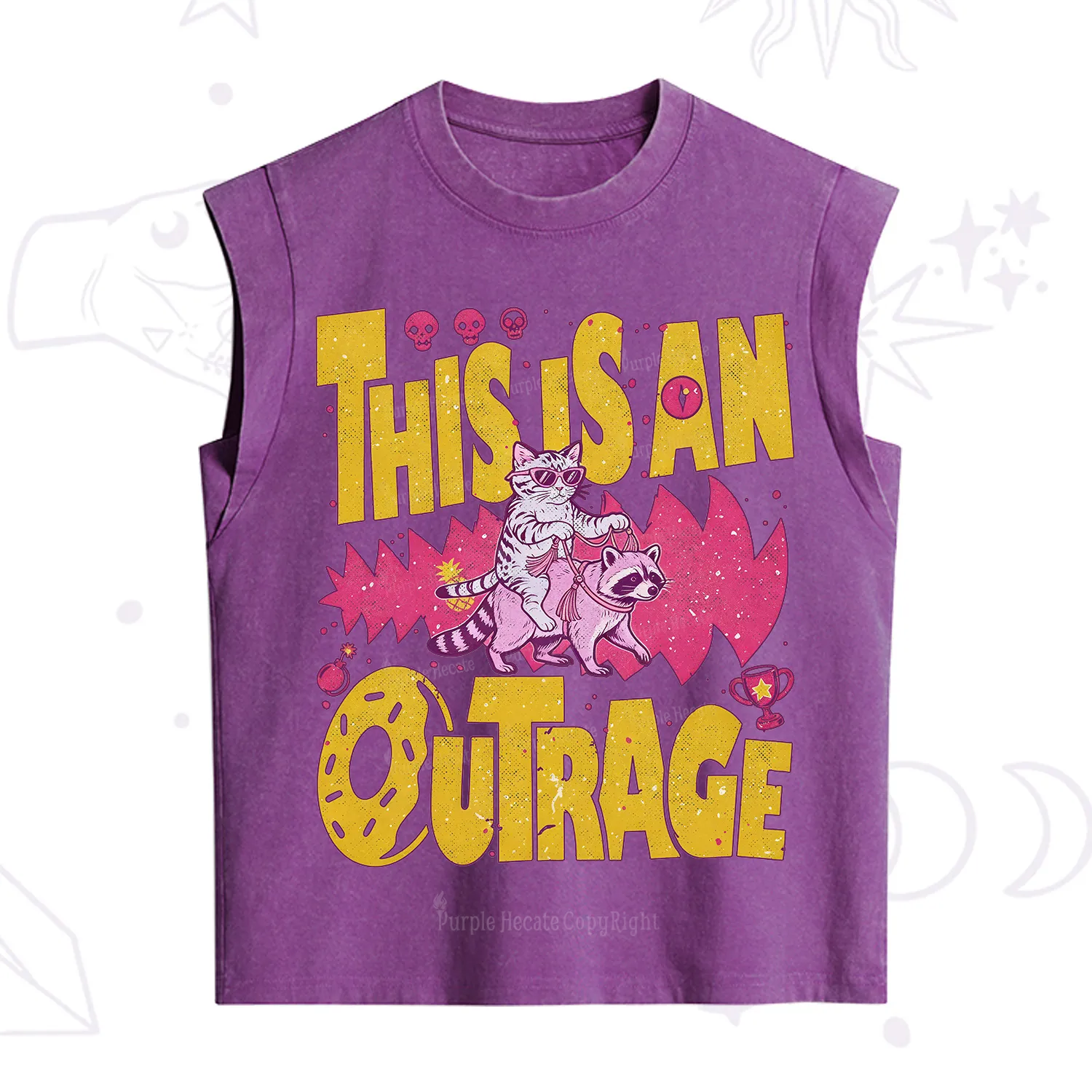 Purplehecate This Is An Outrage Angry Raccoons Vintage Washed Tank
