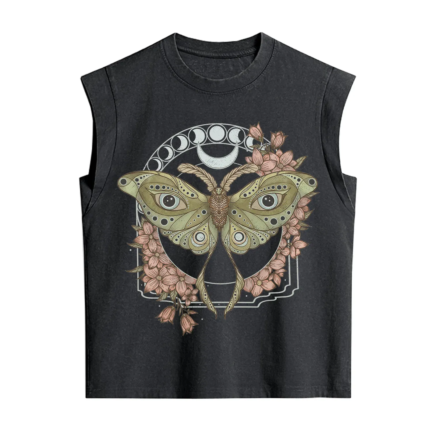 Purplehecate Luna Moth Vintage Washed Tank