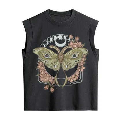 Purplehecate Luna Moth Vintage Washed Tank