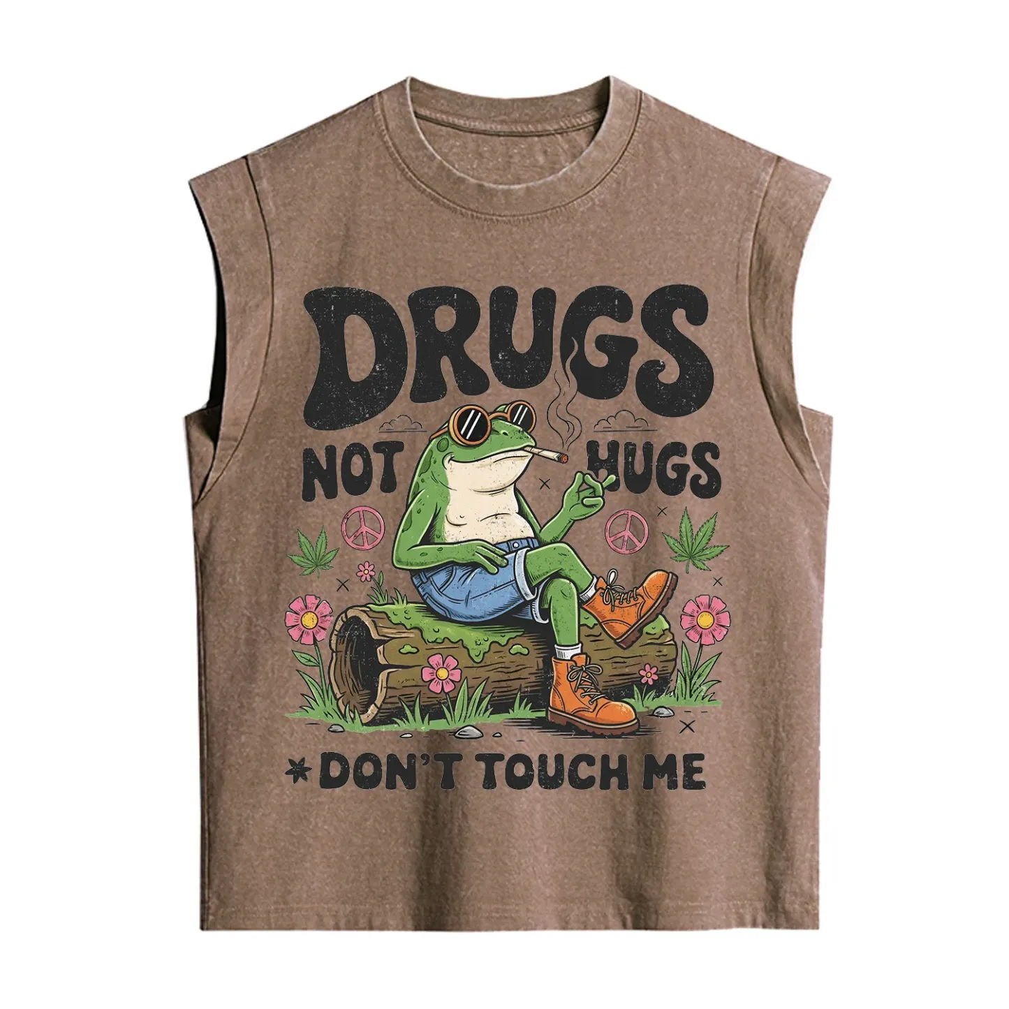 Purplehecate Drugs Not Hugs Vintage Washed Tank
