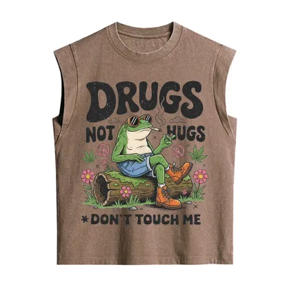 Purplehecate Drugs Not Hugs Vintage Washed Tank