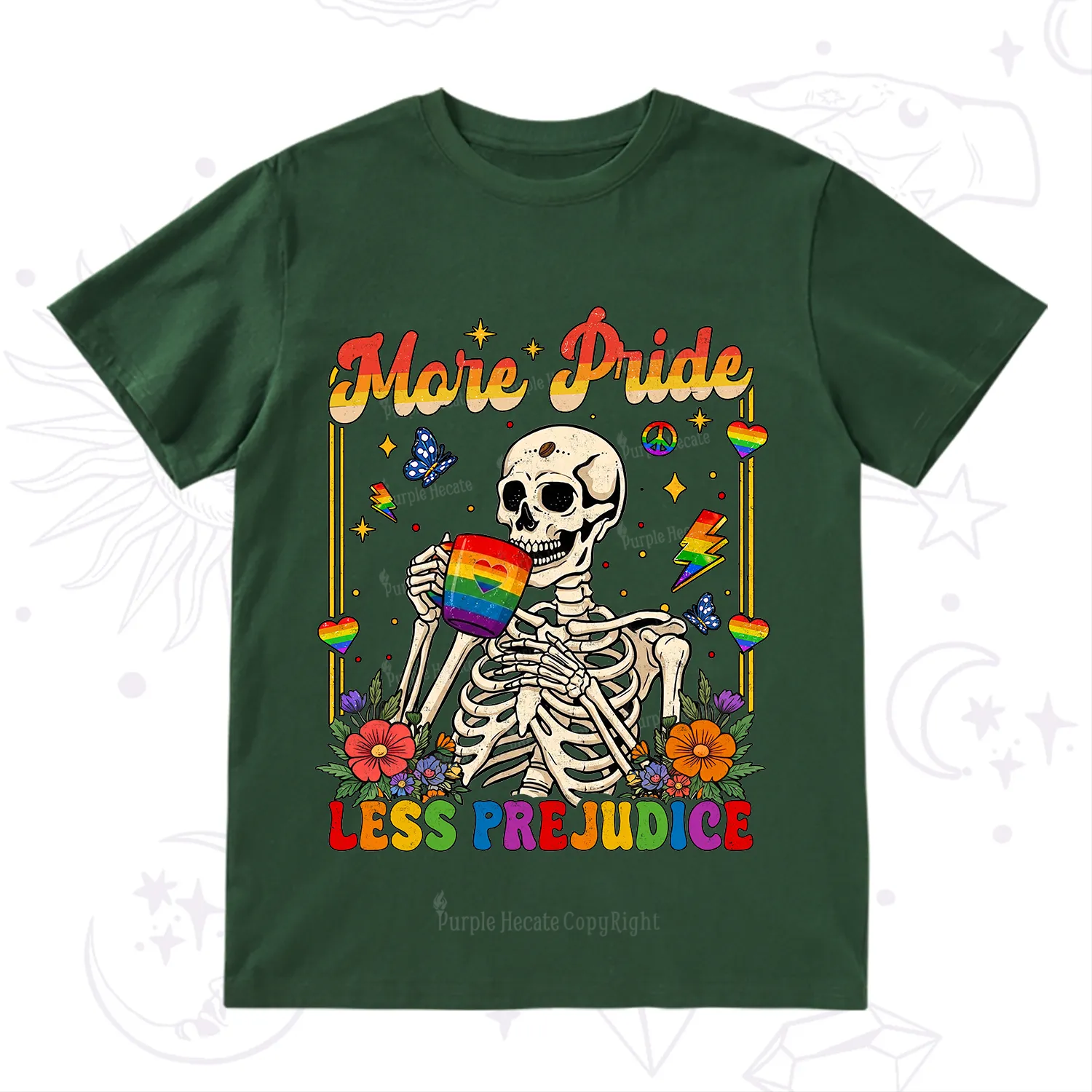 Purplehecate More Pride Less Prejudice Skeleton T-Shirt