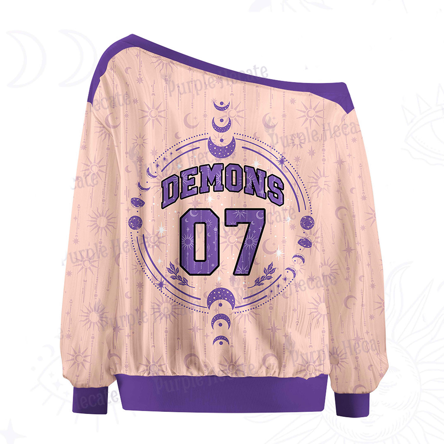 Purplehecate Demons 07 Off The Shoulder Graphic Jersey