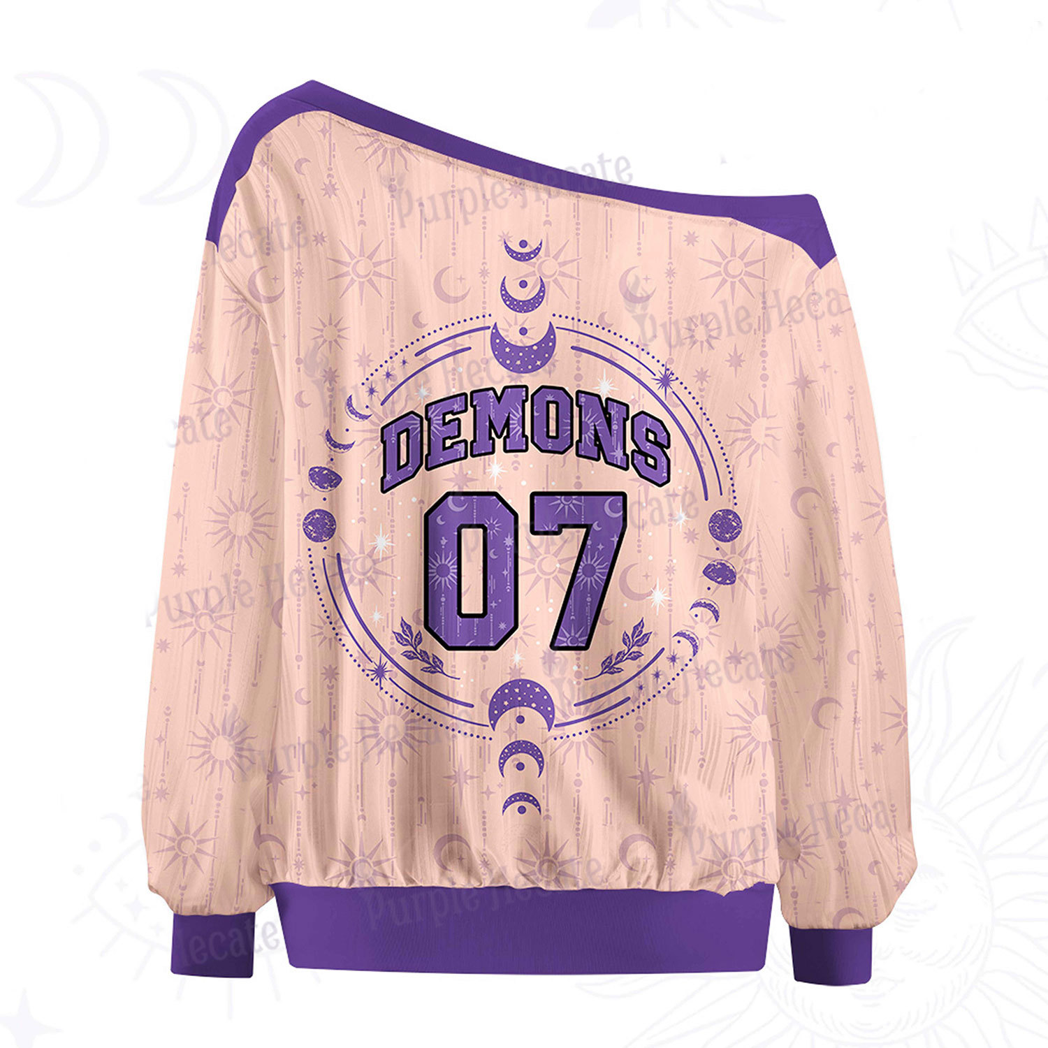 Purplehecate Demons 07 Off The Shoulder Graphic Jersey