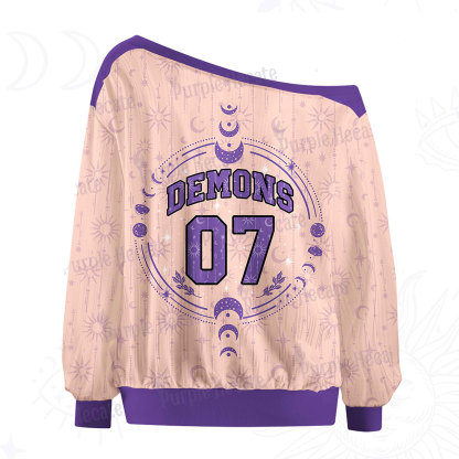 Purplehecate Demons 07 Off The Shoulder Graphic Jersey