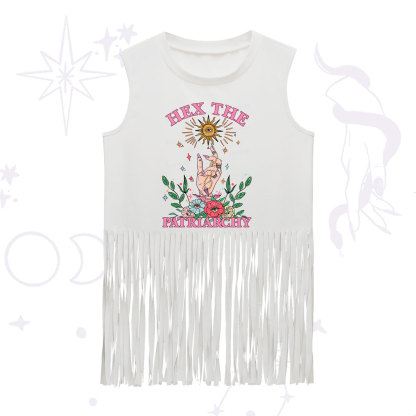 Purplehecate Hex The Patriarchy Witchy Fringe Tank Top