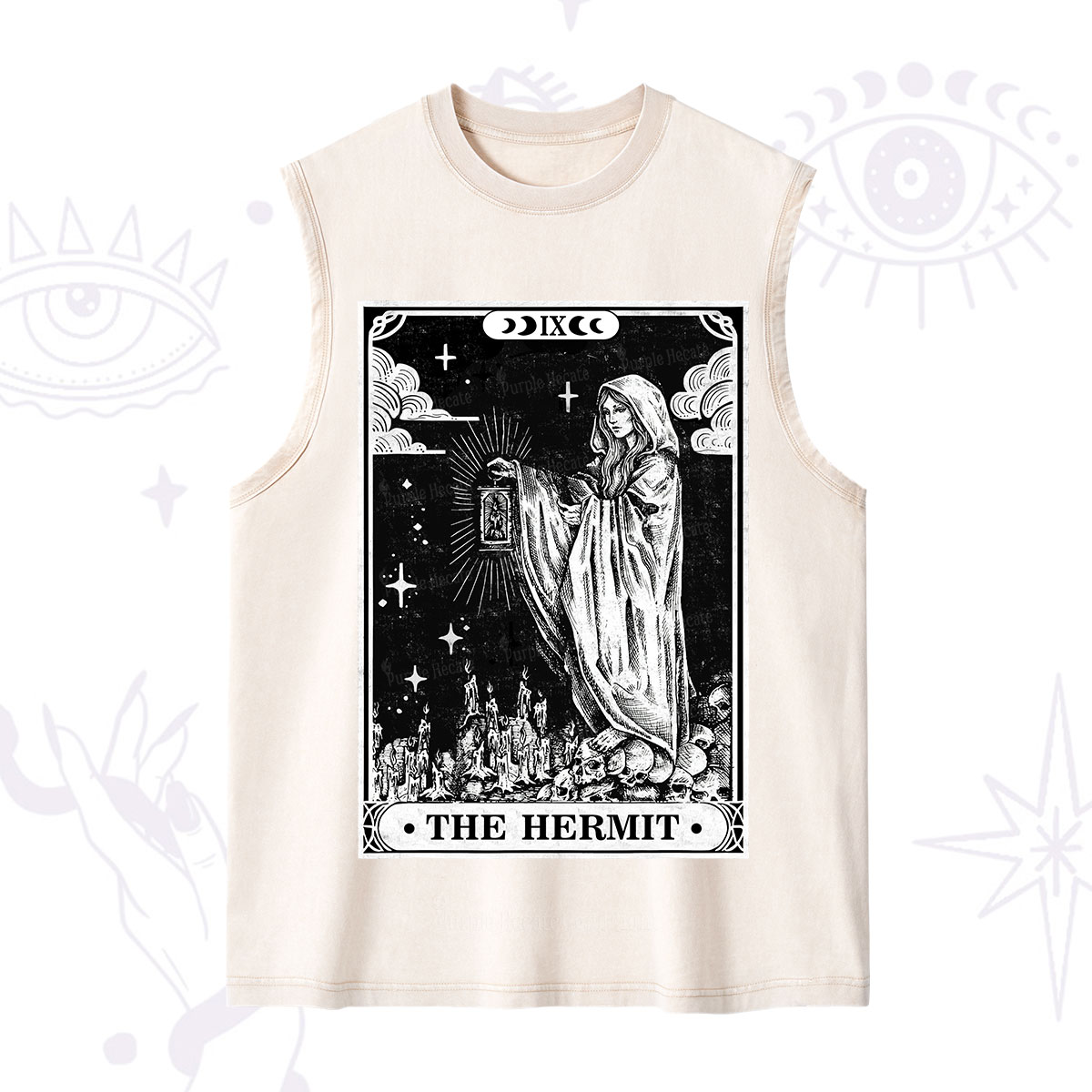 Purplehecate The Hermit Goddess Tarot Card Washed Tank