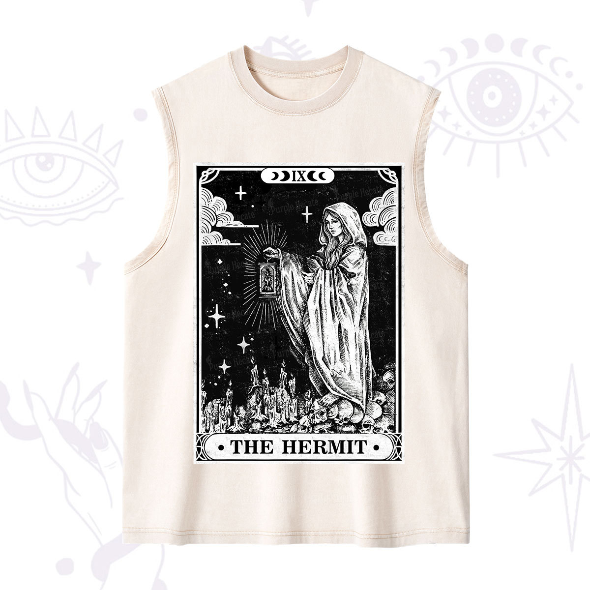 Purplehecate The Hermit Goddess Tarot Card Washed Tank