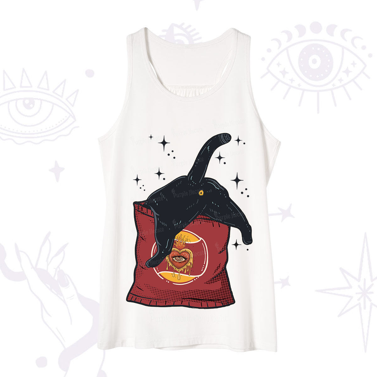 Purplehecate Curious Witch Cat Tank