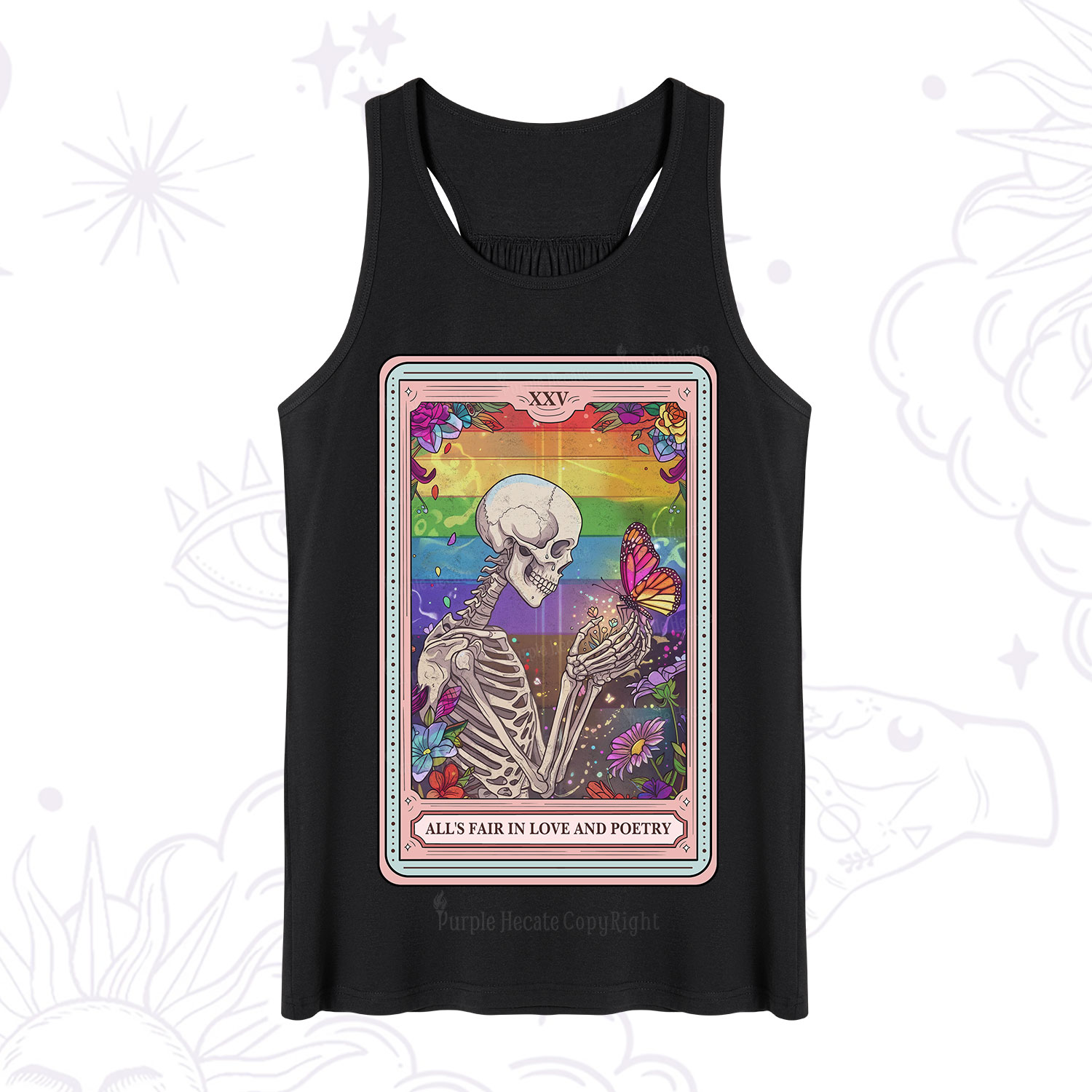Purplehecate The All's Fair in Love and Poetry Skeleton Tarot Tank