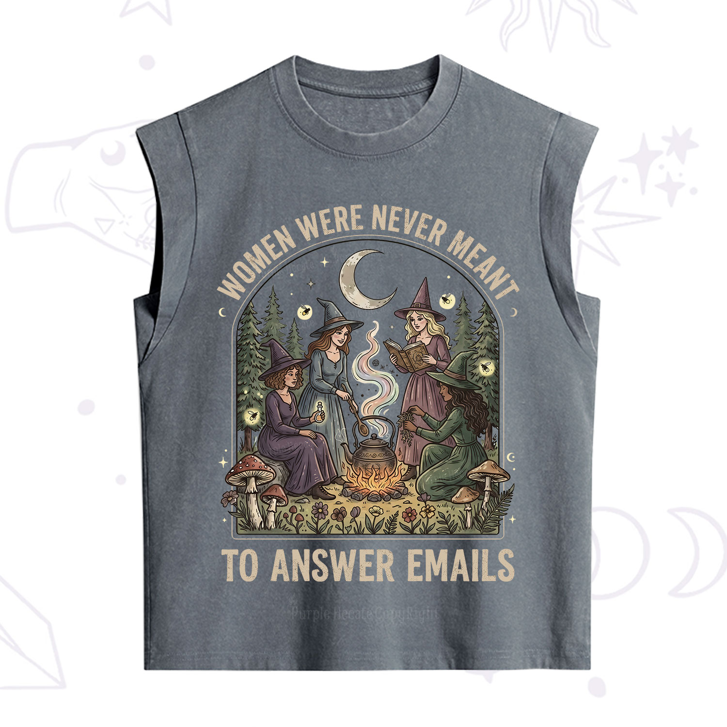 Purplehecate Women Were Never Meant to Answer Emails Witch Vintage Washed Tank