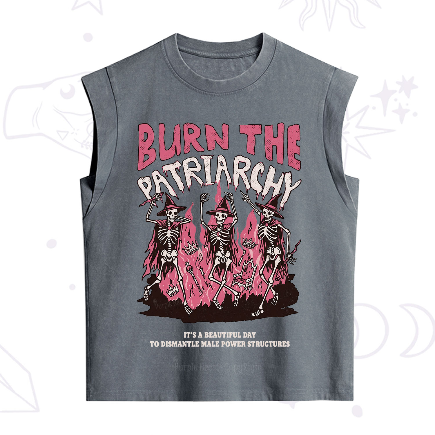 Purplehecate Burn The Patriarchy Vintage Washed Tank